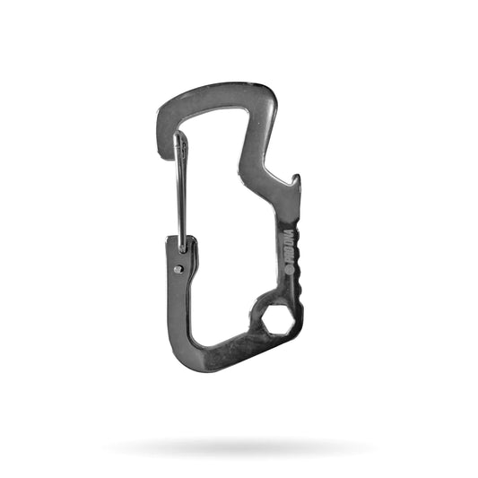 STAINLESS STEEL CARABINER + BOTTLE OPENER